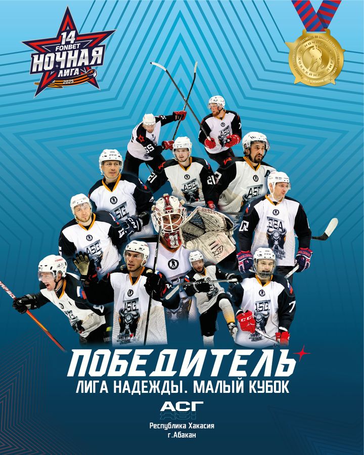 Постер «Победитель» — Лига Надежды, малый кубок, АСГ